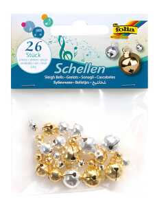 Schellen gold/silb. 26St in 3 Größen sort.