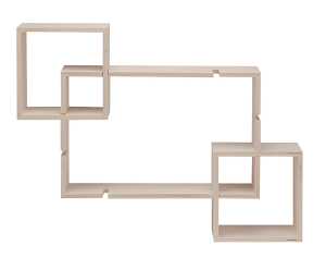 Design Rahmen Holz Rechteck 3 Stück - 40x25x10cm/18x18x10cm