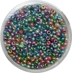 GLOREX Rocailles 2,6mm, 17g Met-Mix