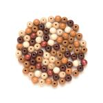 Holzperlen FSC100% 6 mm braun-mix, 118 Stück