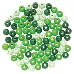 Holzperlen FSC100% 8 mm grün-mix, 80 Stück