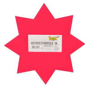 Werbe-Stern 35cm 20 Stück Leuchtrot