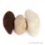GLOREX Schafwolle 3 x 10g Natur-Mix