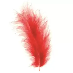 GLOREX Marabufedern rot ca.15 Stück