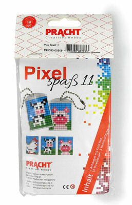 Pixel Spaß 11 klein 2 Medaillons mit Kette