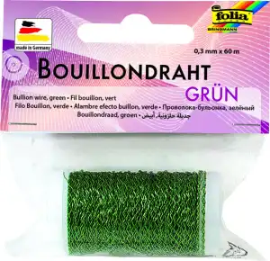 Bouillondraht, grün 0,3mm x 60m