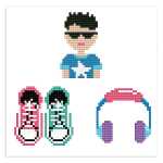 Diamond Dotz Dotzies Set Sticker Cool Boy - 1 Set = 3...