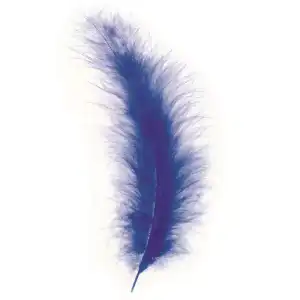 GLOREX Marabufedern ca.15 Stück Blau