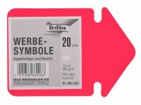 Werbe-Pfeil 12cm 20 Stück Leuchtrot