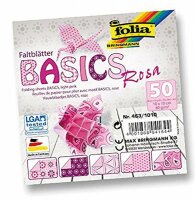 Faltblätter Basics, rosa 80g/m²,10x10cm 50...