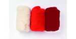 GLOREX Schafwolle 3 x 10g Rot-Mix