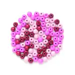 Holzperlen FSC100% 6 mm rosa-mix, 118 Stück