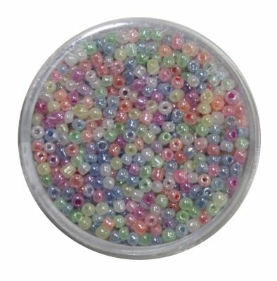 Rocailles 2,6mm, 17g pastell-Mix