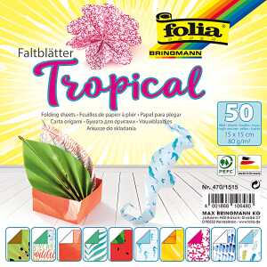 Faltblatt Tropical 50BL sort. FOLIA 470/1515 15x15cm