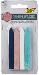 Siegelwachs Style 4er rose mint marine u weiß 4 Siegelkerzen mit Docht