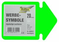 Werbe-Pfeil 12cm 20 Stück Leuchtgrün