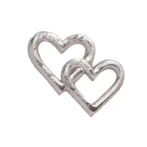 GLOREX Wachsdekor Herzen silber
