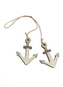Deko Anhänger Anker aus Holz, 8x6x0,8cm