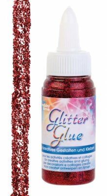 Glitterglue Flasche 60ml Dosierverschluss rot