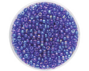 Rocailles 2,6mm 17 g Rainbow dunkelblau
