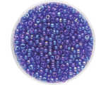 Rocailles 2,6mm 17 g Rainbow dunkelblau