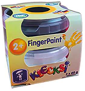 KLECKSi Minis 2er Set schwarz/weiß, 60g je Dose Fingermalfarbe ab 2 J