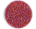 Rocailles 2,6mm, 17g Rainbow rot