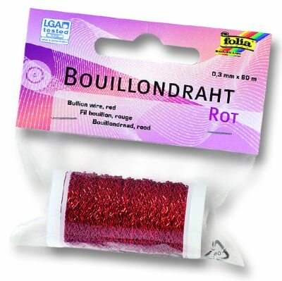 Bouillondraht rot 0,3mm x 60m