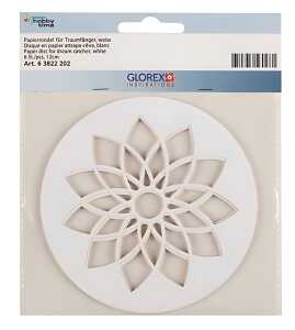 Papierrondel weiß 12cm 6 Stück für Traumfänger