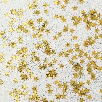 Glitterglue Flasche 53ml Confetti Sterne gold