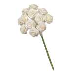 GLOREX Diorröschen 12 Blüten creme