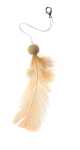 Federn zum Hängen beige 6 Stück mit Karabiner -...