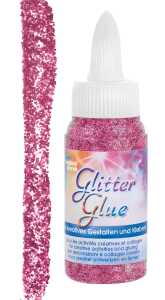 Glitterglue Flasche 60ml Dosierverschluss pink