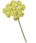 GLOREX Diorröschen 12 Blüten gelb