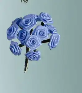 Diorröschen 12 Blüten hellblau