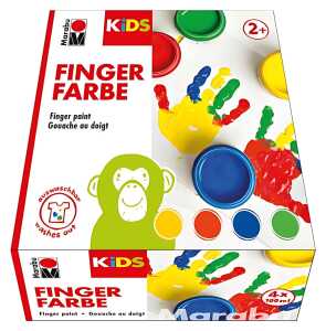 Fingerfarbe Kids 4ST sort. MARABU 03030 000 00080 100ml