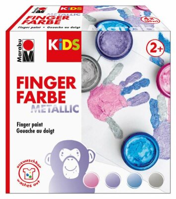 Kids Fingerfarbe Metallic 4 x 100 ml