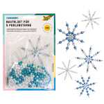 Perlensterne blau/silber/perlweiß