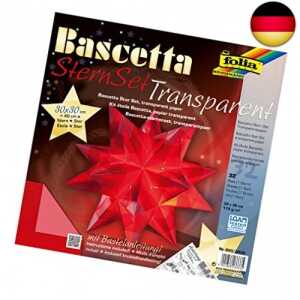 Bastel-Set Bascetta-Stern 30x30cm 32 Blatt rot