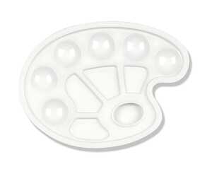 STY Mischpalette Kunststoff Oval Griffloch 10 Mischmulden St