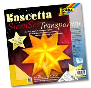 Bastel-Set Bascetta-Stern 30x30cm 32 Blatt gelb