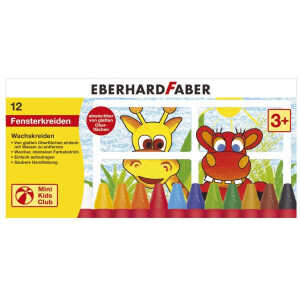 Wachsmalkreide f.Fenster 12ST sort. EBERHARD FABER 524112