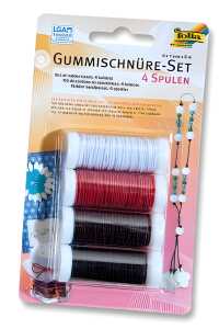 Gummischnur 5m fbg.sort. FOLIA 13701 4St