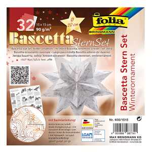 Bascetta Stern Set 15x15cm,32Bl.Ornam.we/kup