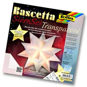 Bastelset Bascetta Stern weiß FOLIA 800/2020 20x20cm