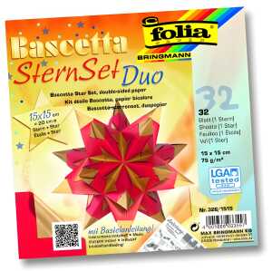 Bastelset Bascetta duo rot/gold FOLIA 326/1515 15x15cm