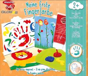 Meine erste Fingerfarbe inkl. Zub 5 Farben Mischbehälter, Zeichenheft