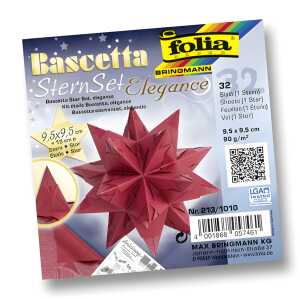 Bastelset Bascetta Stern Deep Jungle rot FOLIA 213/1010 9,5x9,5cm
