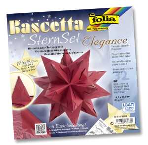 Bascetta-Stern Set 19,5x19,5cm rot, 32 Blatt