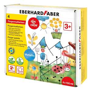 Fingerfarbe Metallic 4er 100 ml